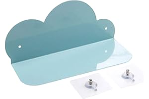 Tubayia Metall Wolke Wandregal ohne Bohren Bücherregal Wandboard für Wohnzimmer, Kinderzimmer (Blau)