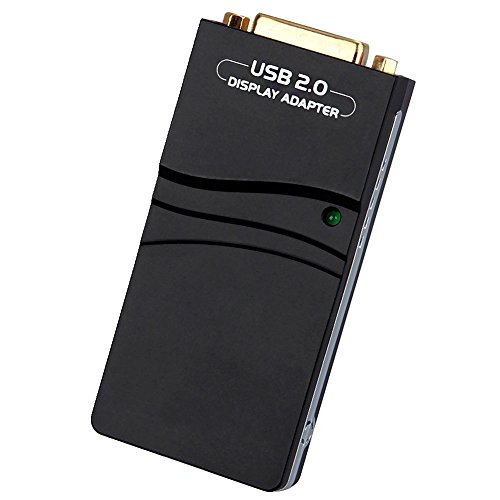Top-Longer USB 2.0 to VGA/DVI/HDMI Video Graphics Adapter Card for Multiple Monitors up Monitors up to 1920×1080 / 1600×1200 Each Black - 4