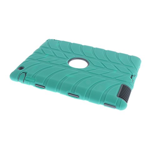 Preisvergleich Produktbild IPOTCH Voll Schützend Silikon Hülle Extrem Fallschutz Doppelte Schutzschicht Stoßabweisende Schutzhülle Gehäuse Rückseitenabdeckung für iPads - Grün - für iPad 2 3 4