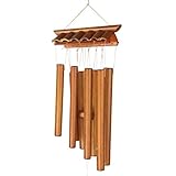 Color: multicolor LIWEIL Campana de Viento de bambú Hecho a Mano Natural Anillo decoración del hogar carillón de Viento Adorno Colgante Patio Exterior Viento Campana