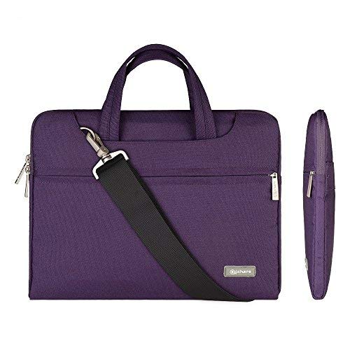 Qishare 13.3-14-Zoll-Laptoptasche, Wasserdichte multifunktionale Polyester-Laptoptasche, Verstellbarer Schultergurt und unterdrückter Griff, tragbarer Dokumentenordner(13,3-14 Zoll, Lila) Qishare 13.3-14-Zoll-Laptoptasche, Wasserdichte multifunktionale Polyester-Laptoptasche, Verstellbarer Schultergurt und unterdrückter Griff, tragbarer Dokumentenordner(13,3-14 Zoll, Lila)