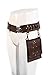 Produktbild Steampunk Kunstleder Munitionsgürtel mit Tasche Damen Herren Braun Gürtel-Tasche