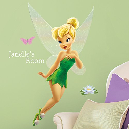 Preisvergleich Produktbild RoomMates Disney Fairies Tinkerbell Wandsticker personalisierbar