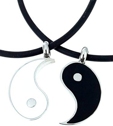 Jewellery Necklace, Yin Yang Best Friends Steel Gift Box