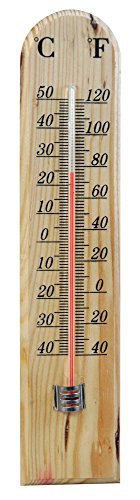 Kingfisher Traditionelles Thermometer aus Holz - 2