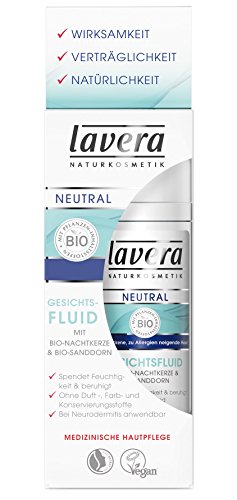 lavera Neutral Gesichtsfluid ∙ Trockene zu allergien neigende Haut ∙ vegan ✔ Bio Pflanzenwirkstoffe ✔ Naturkosmetik ✔ Natural & innovative ✔ Gesichtspflege, 1er Pack (1 x 30 ml) - 5