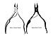 Viba Professional Stainless Steel Toenail Nippers for Thick/Ingrown Nails. Suitable for Podiatrists. Ultra-Thin, Curved Cutting Jaw with Safety Cap. Wavy Handle, Wire Spring with Roller (Matte Black)