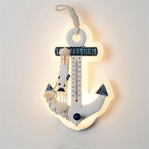 XYDM Wall Light Mediterranean Style Resin Lampshade Wall Lamp Thermometer Home Decoration Sconce Scene Layout Pendant