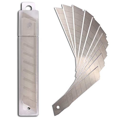 100 Stück Abbrechklinge 18mm / 0,4mm für Cuttermesser Teppichmesser Mehrzweck Messer Allzweckmesser