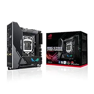 ASUS ROG Strix Z490-I Gaming Z490 WiFi 6 LGA 1200 (Intel 10th Gen) Mini-ITX Motherboard 8+2 Power Stages, DDR4 4800, Intel 2.5 Gb Ethernet, USB 3.2 Front Panel Type-C, HDMI 2.0a, Aura Sync