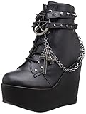  Demonia Damen Poison-101 Kurzschaft Stiefel, Schwarz (Schwarz (Blk Vegan Leather)), 39 EU