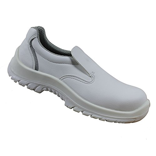 Sicherheitsschuhe S2 SRC Arbeitsschuhe Kochschuhe Laborschuhe Slipper Nessuna Collezione Weiss B-Ware