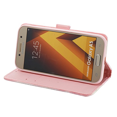 Galaxy A5 2017 Hülle, BONROY® PU leder Hülle für Samsung Galaxy A5 (2017) A520 Ledertasche Schutzhülle Case PU Leder Wallet Tasche Brieftasche Schutzhülle 3D Malerei Muster PU Lederhülle Flip Hülle im Bookstyle mit Kartenfach Aufstellfunktion Magnetverschluss für Samsung A520 - 7
