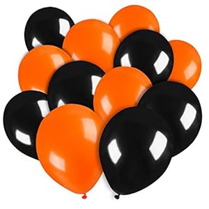 Sumind 50 Piezas 10 Pulgadas de Globos de Calabaza Globos de Fiesta Globos de Látex para Decoraciones de Fiesta de Halloween