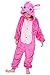 Produktbild Dolamen Kinder Unisex Jumpsuits, Kostüm Tier Onesie Nachthemd Schlafanzug Kapuzenpullover Nachtwäsche Cosplay Kigurum Fastnachtskostuem Weihnachten Halloween (Höhe 110-120CM (435 "-47"), PinkStitch)