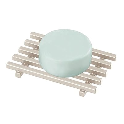 MetroDecor mDesign Porte savon – porte savon pour douche – porte savon salle de bain idéal comme accessoire de salle bain – Métal – Couleur: satiné