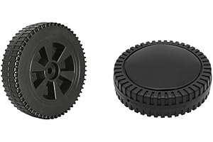 Naisfei Pack of 2 Grill Wheels Replacement Parts, 7 Inch Gas Grills Wheels Grill Wheels Replacement Parts Plastic Wheel Grill Replacement Parts BBQ Wheel Kit Grill Wheels Parts with Wheel Cover