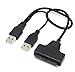 Price comparison product image USB 3.0 SATA 7 + 15Pin zu USB 2.5 Adapter Kabel 2.5 HDD Laptop Festplatte Support UASP SATA III\EC-SSHD (Black, OneSize)