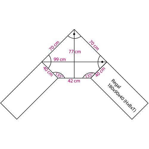 Schwerlastregal Steckregal Eckregal Set 180 cm Kellerregal 2.625 kg Tragkraft Lagerregal Werkstattregal Regal verzinkt - 5