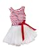 Girls Kids Princess Party Stripe Lace Tulle Tutu Dress Sundress Outfits (90 (...