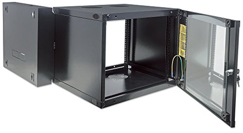 Preisvergleich Produktbild Intellinet 19" Wandverteiler 12HE 59,3x54x60 Schwenkrahmen Flatpack schwarz 713863