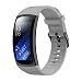 Produktbild Für Samsung Gear Fit2 Pro Uhr Intelligent Uhr Smart Watch Ersatz Sport Weiches Gestreiftes Silikon Uhrenarmband Armband Bügel Handgelenk für Herren Damen (Grau)