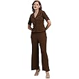 SIRIL Women's Co-Ord Set Lycra Top and Trouser Pant Set | Two Piece Co-ord Set | Office Wear Co-ord Set