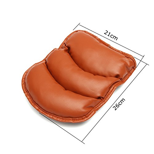 AUDEW Auto Armlehne Auflage Mittelarmlehne Armauflage Pad Aufbewahrungsbox Auflage Braun - 7