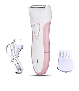 EVOLT Painless Electric Razor for Women, 2 in 1 Womens Shaver for Pubic Hair Wet & Dry Bikini Trimmer for Legs Underarms and Bikini Line Painless Lady Hair Removal with Comb Attachment