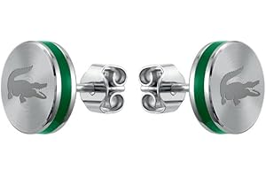 Lacoste Clous d'oreilles pour Homme Collection LACOSTE BASELINE disponible en version noire ou argentée