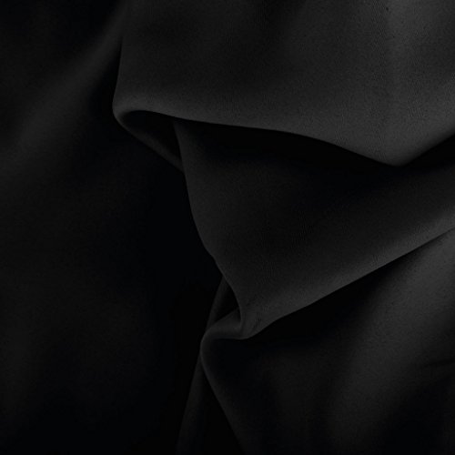 Verdunklungsgardine Moonlight Flächenvorhang inklusive Technik, modernes Wohnaccessoire bietet hervorragenden Blendschutz und ist in vielen verschiedenen Farben erhältlich (schwarz – jetblack/60×245 cm) - 5