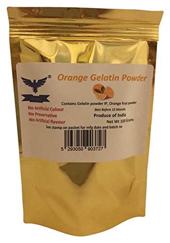 Orange Gelatin Powder 100gm(Real Fruit Powder) RS.150 (44.00% Off) - Amazon