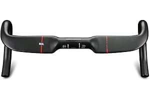 RXL SL Road Bike Carbon Handlebar, 31.8 mm, 400 mm Width, UD Matte Red, Carbon Fiber, Internal Routing, 4 Holes, 119 mm Drop, 77 mm Reach, 200-255 g, for Road Bicycles