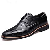  Los Hombres Visten los Zapatos Formales del Verano Hueco Respirable hacia Fuera Cuero Hombres Oxfords Zapatos Zapatos de Boda