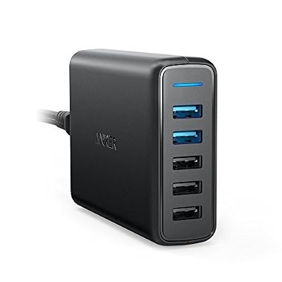 Anker [Quick Charge 3.0] Anker PowerPort Speed 5 Chargeur Secteur 63W 5 Ports USB - Chargeur mural avec 2 ports QC 3.0 (compatibles QC 2.0) pour iPhone, Samsung, LG G5, Nexus 6, iPad et autres