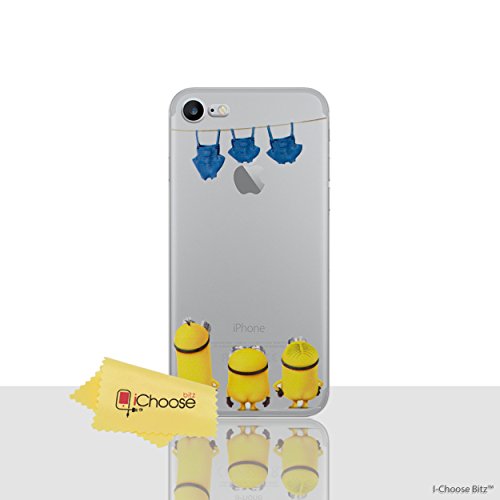 iCHOOSE iPhone 6S Caso   Minions Dibujos Animados Cubierta de Gel para Apple iPhone 6s 6   Protector de Pantalla y Pa  o   Lavado
