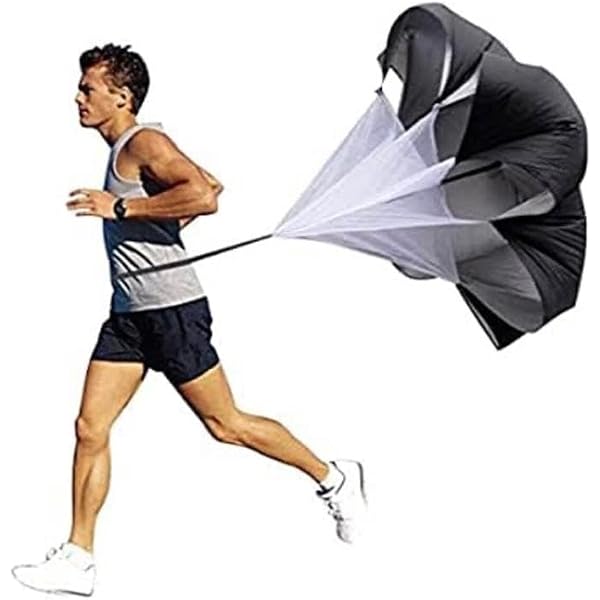Speed Training Running Parachute - 56" Sports Resistance Chute For Sprint Training, Track & Field, Football, Agility