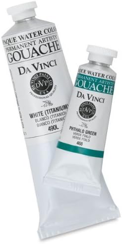 Artists' Gouache Opaque Watercolor Paint (Set of 2) Size: 1.25 oz, Color: Blue (Ultramarine) by Da Vinci Paints