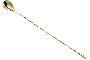 Barfly Teardrop Bar Spoon, End 11 13/16" (30 cm), Gold