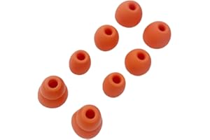 TECINITY 4 Pary Zamiennych Zatyczek do Uszu do Beats Powerbeats Pro/Powerbeats 3/Powerbeats 4, 4 Rozmiary Silikonowych Końcówek do Uszu 4mm (Czerwony)