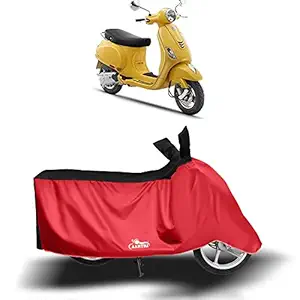 VIRMANG - Vespa ZX 125 New BS6 Water Resistant - Dust Proof - Full Bike Scooty Two Wheeler Body Cover for Vespa ZX 125 (Strip Black)