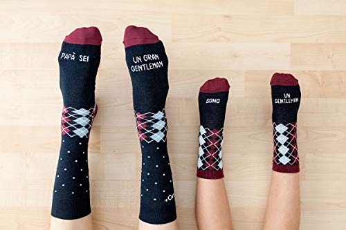 Preisvergleich Produktbild UO"Sono un Gentleman Socken Baumwolle, Blau, 19-22