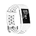 Produktbild fit-power Ersatz Zubehör Armband Band Armband mit Metall Schnalle für Fitbit Laden 2 Herzfrequenz Fitness Band (Tracker nicht inkl.), weiß