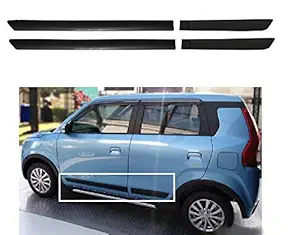 DECAR W/R-19 Door Side Beading/Protector for Maruti Suzuki WagonR 2019 Onwards (Set of 4 Pcs.) (Black)