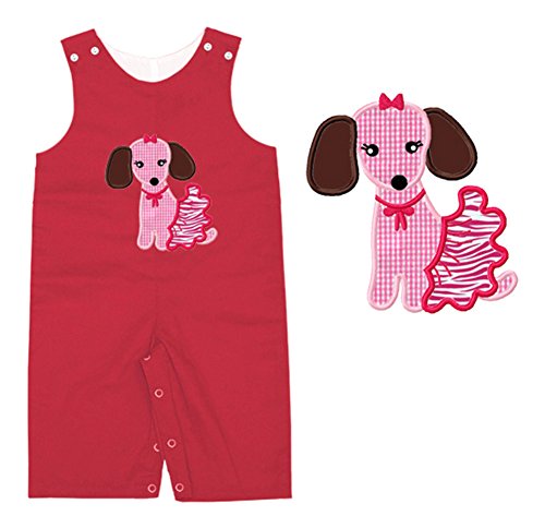 Baby Girls "Puppy" Applique Pink Corduroy Dungarees(6m-3Y)18-24Months