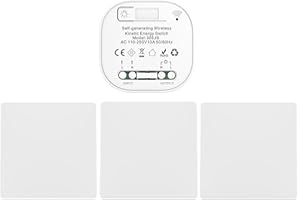 Cerhot 220v interruptores inalambricos autoalimentado cinetico interruptor sin cable sin bateria rf interruptor remoto pulsador inalambrico conmutador luz inalambrico para iluminacion del hogar