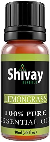 Shivay Herbals Aromatherapy Top Essential Oils 100% Pure &amp; Therapeutic Grade 10ml (Lemon Grass)