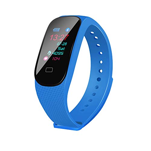 Aikwoo - Pulsera inteligente de seguimiento de actividad física con monitor de ritmo cardíaco, impermeabilidad IP67, Bluetooth, podómetro, monitor de sueño, para niños, mujeres y hombres