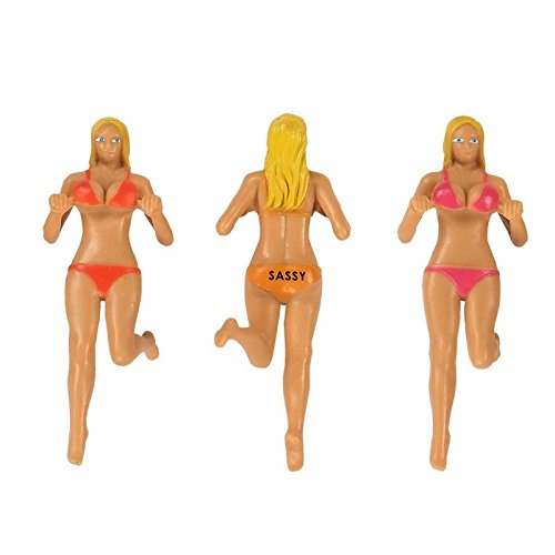 Bosom Buddies Glasmarkierer im 6er Set – Strandgirls Glasmarker Glasmarkierung Sommer - 2