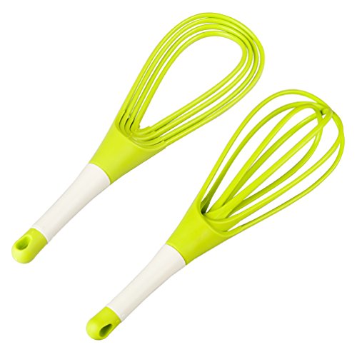 Yoofor 10er Set Silikon Küchenhelfer Set -GrillZange, Schneebesen, Silikon Pinsel, Teigschaber, Schaumlöffel, Löffel Nudeln, Reis Paddel, Kelle, Suppenlöffel, Hitzebeständige Koch- und Backzubehör, Silikon Utensilien Küchen Set sehr Perfekt zum Kochen und Backen - 4